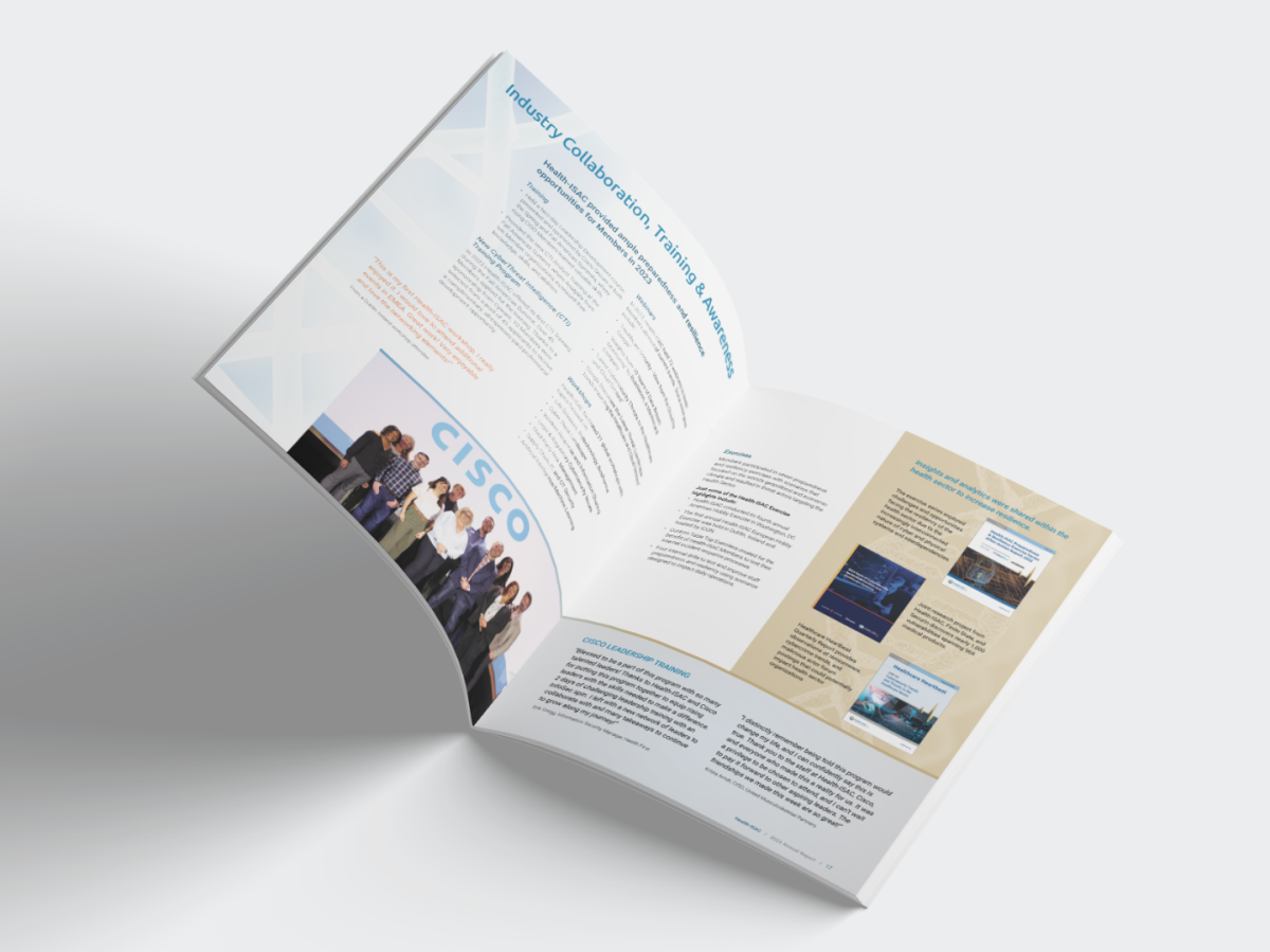 open copy of H-ISAC 2023 annual report