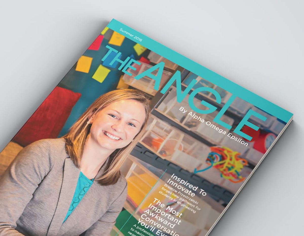 Alpha Omega Epsilon's The Angle 2016 cover magazine