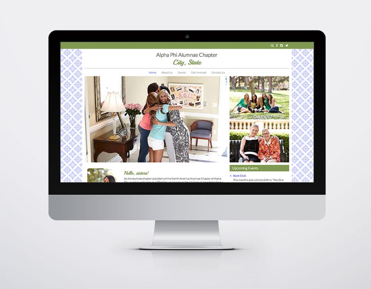 A website redesign for the Alumni Chapter of Alpha Phi