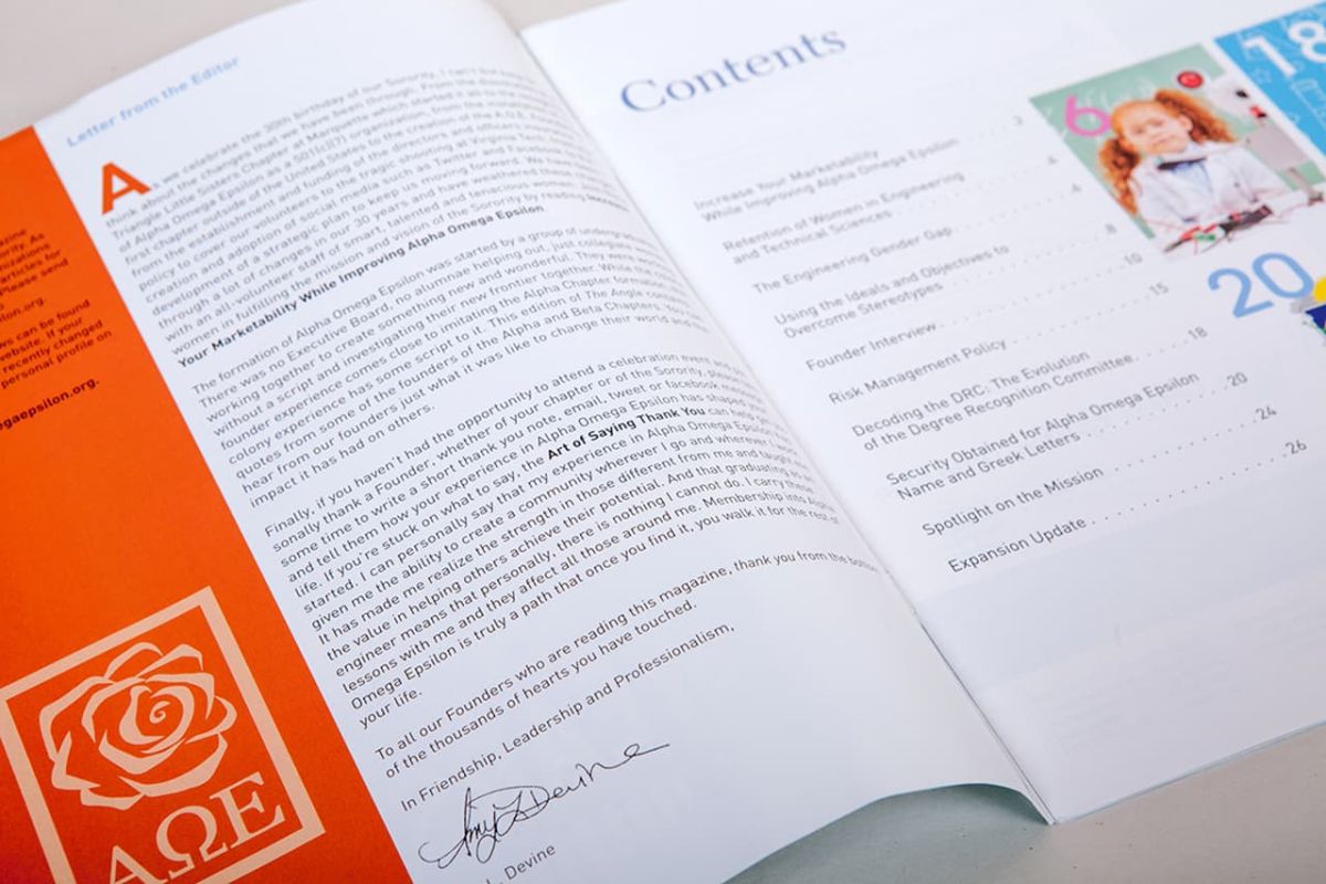 a zoomed mockup of an open copy of the angle 2013